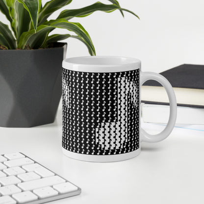 8bit Note Mosaic - Mug (W)