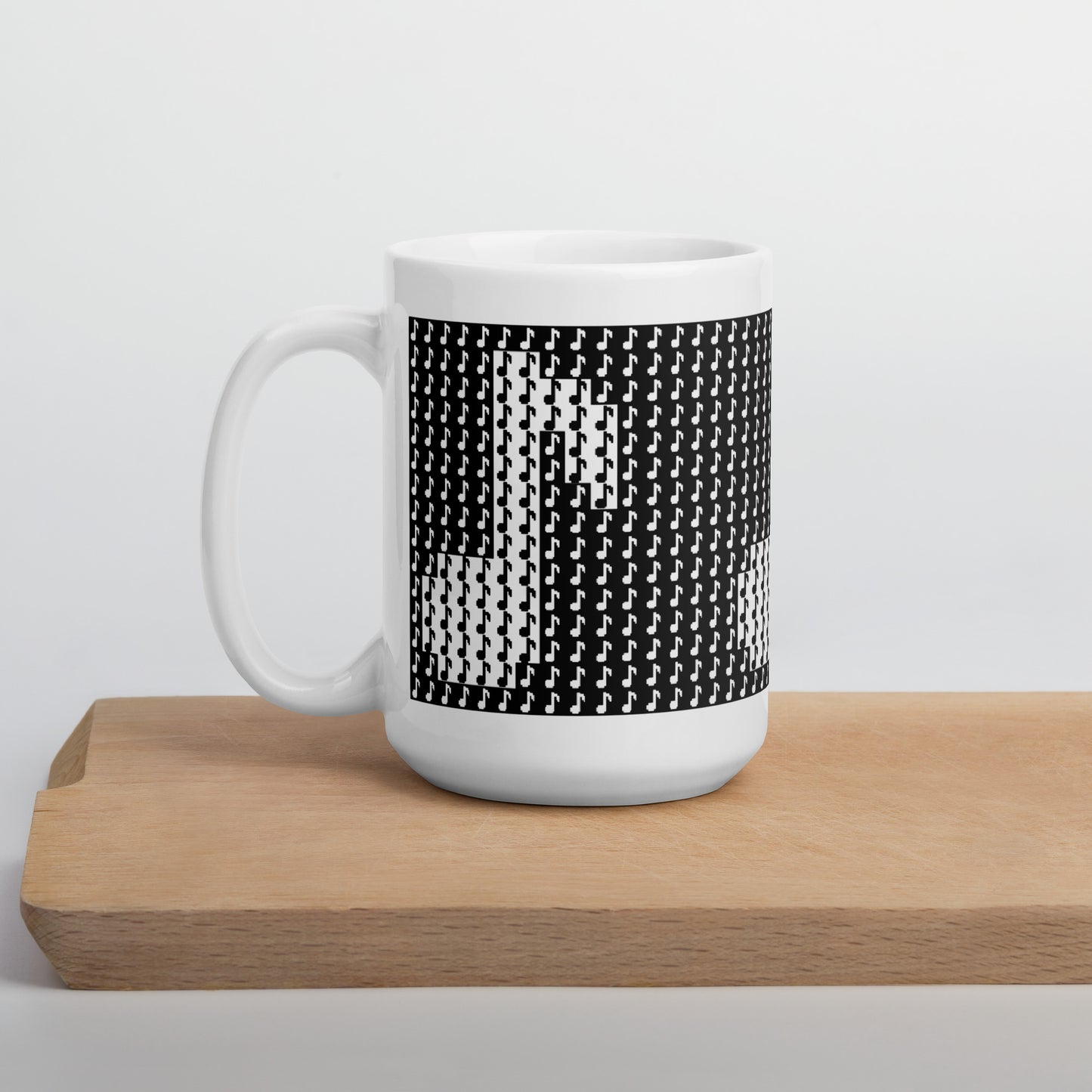 8bit Note Mosaic - Mug (W)