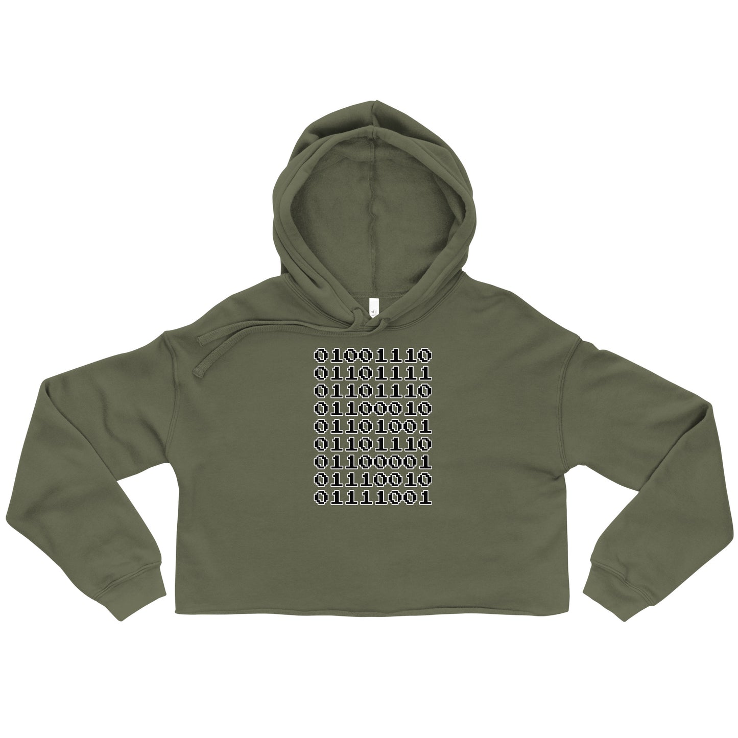 "Nonbinary" in binary - Crop Hoodie (B)