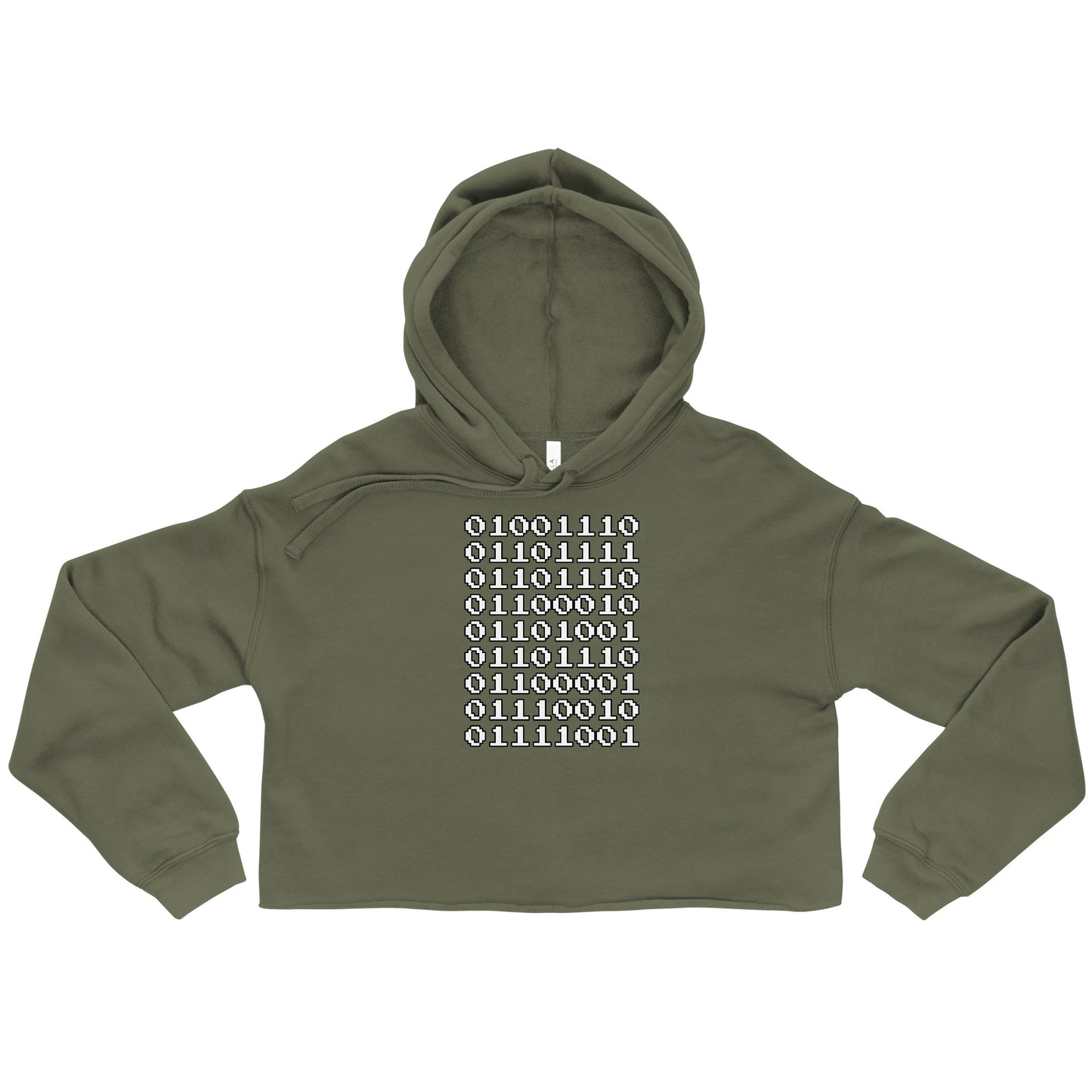 "Nonbinary" in binary - Crop Hoodie (W)