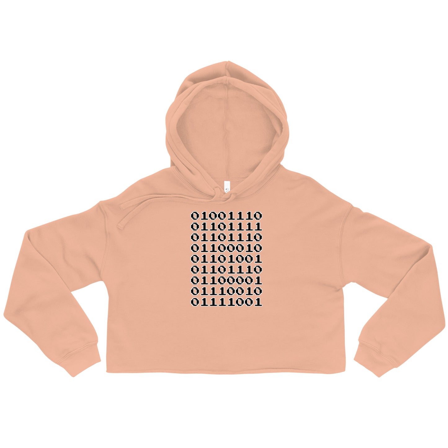 "Nonbinary" in binary - Crop Hoodie (B)