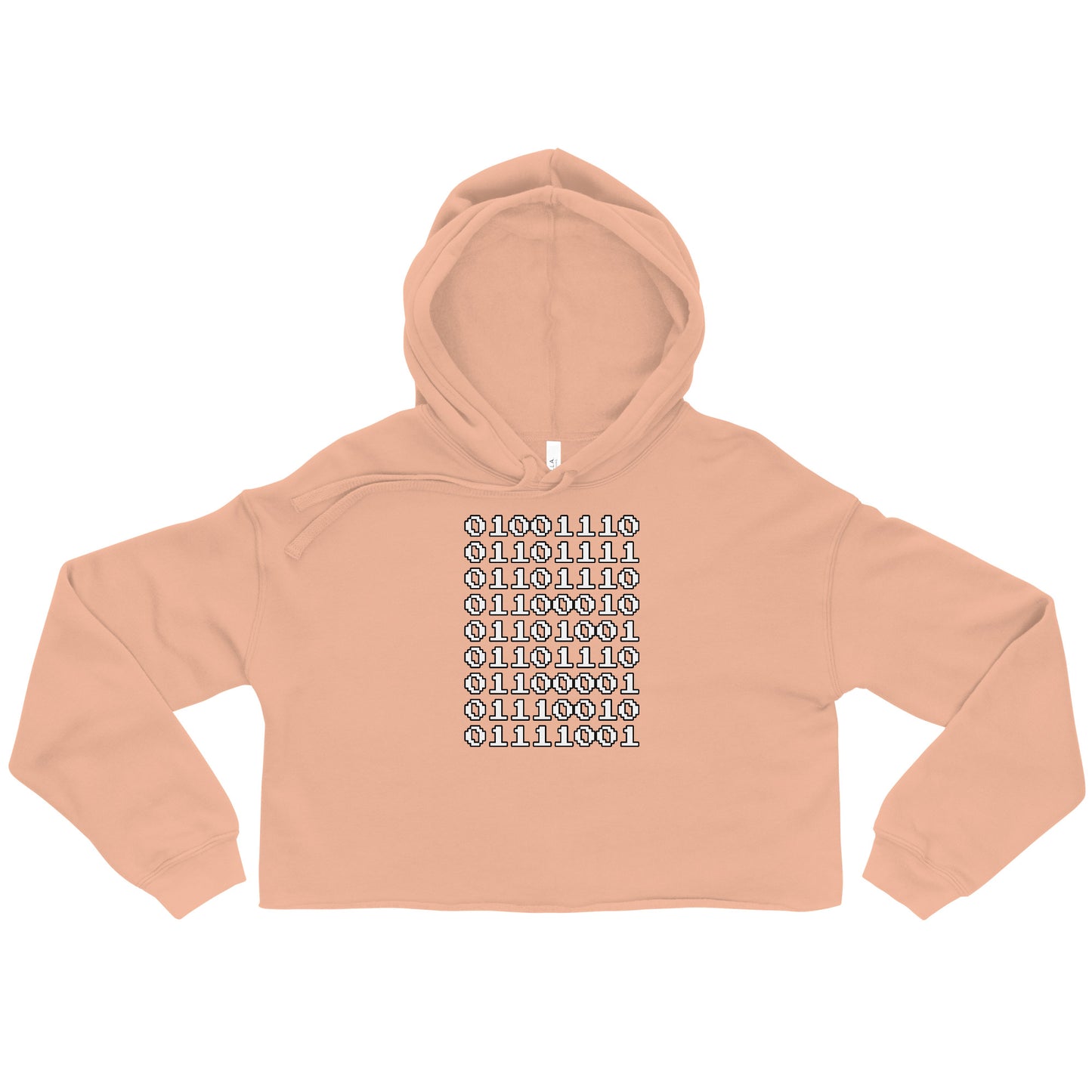 "Nonbinary" in binary - Crop Hoodie (W)