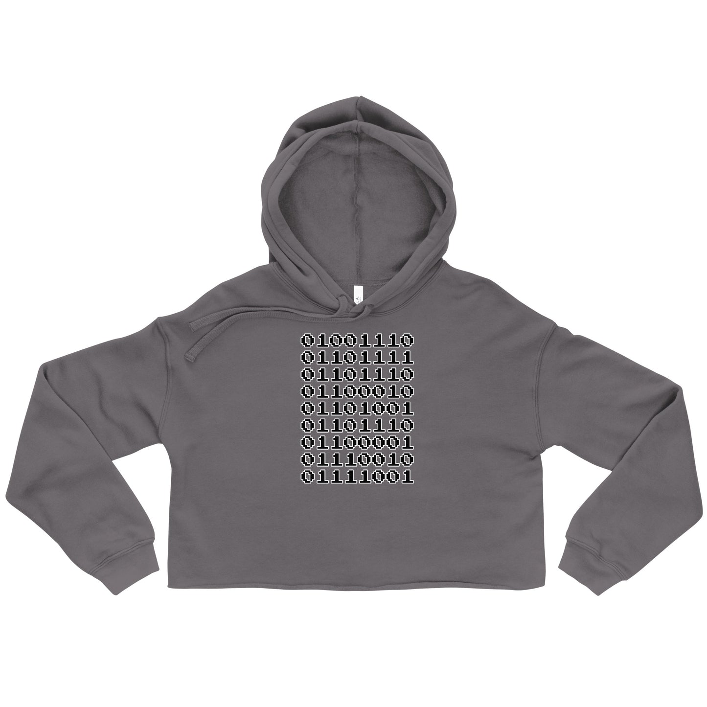 "Nonbinary" in binary - Crop Hoodie (B)