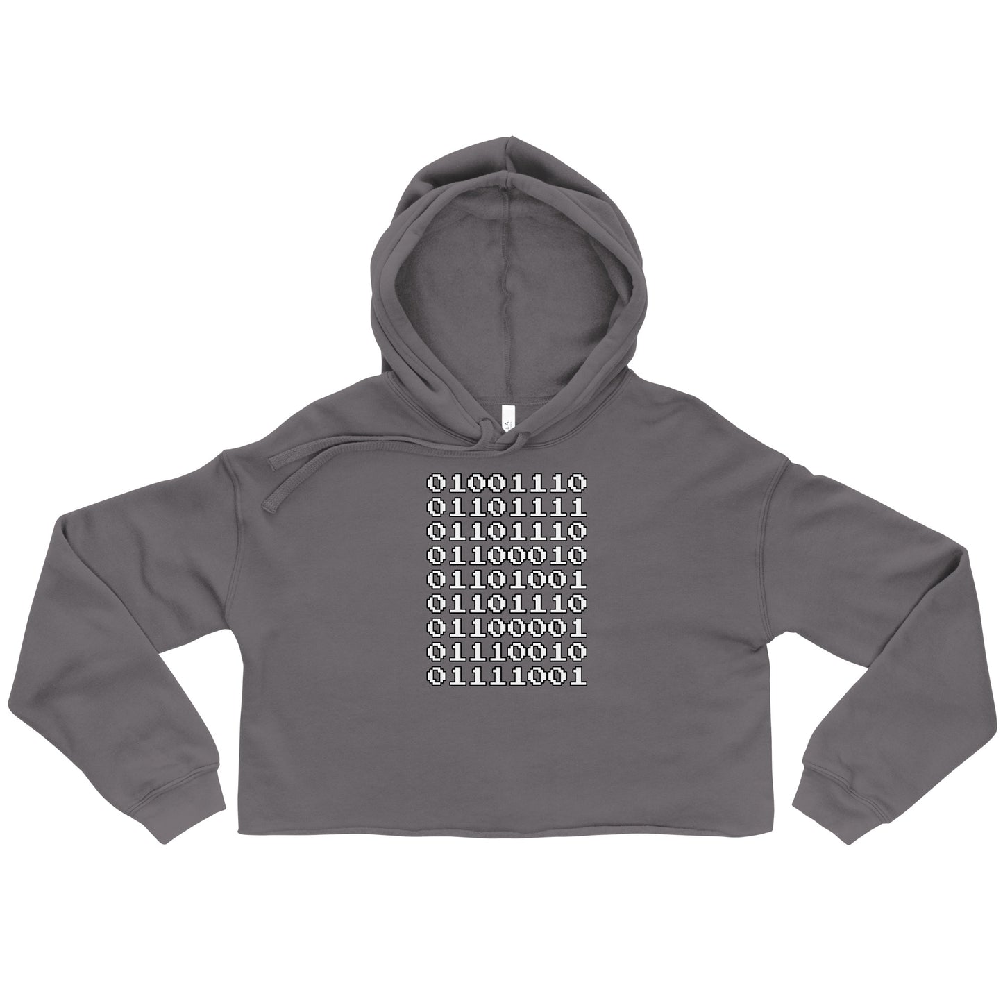 "Nonbinary" in binary - Crop Hoodie (W)