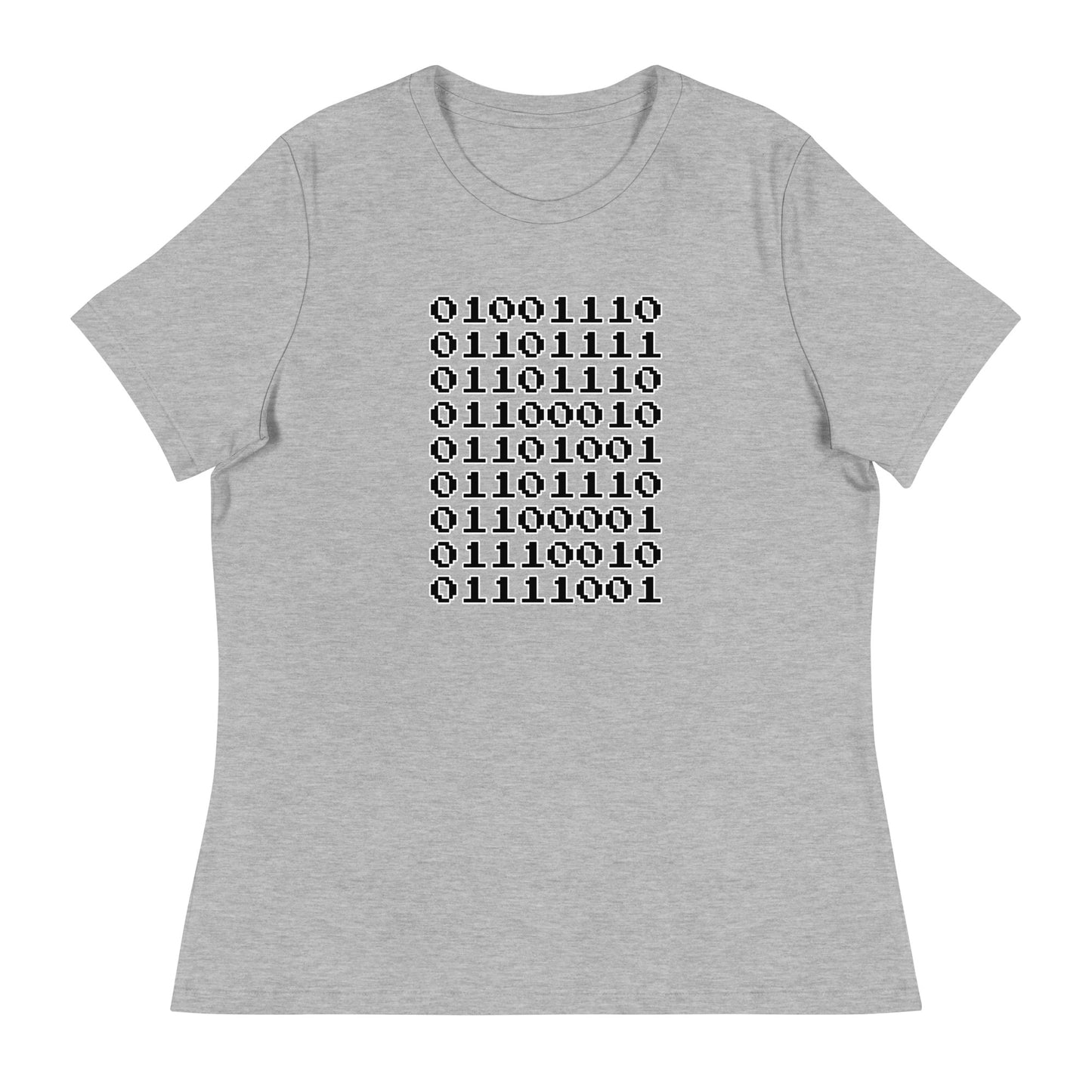 "Nonbinary" in binary - Contoured, Relaxed T-Shirt (B)