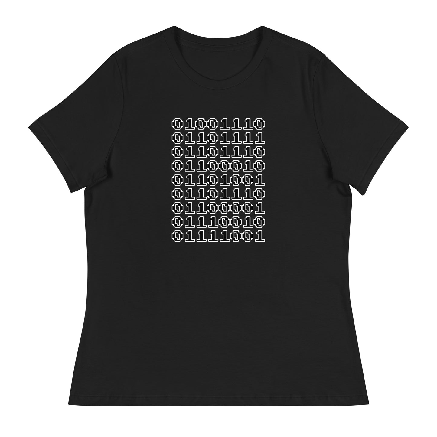 "Nonbinary" in binary - Contoured, Relaxed T-Shirt (B)