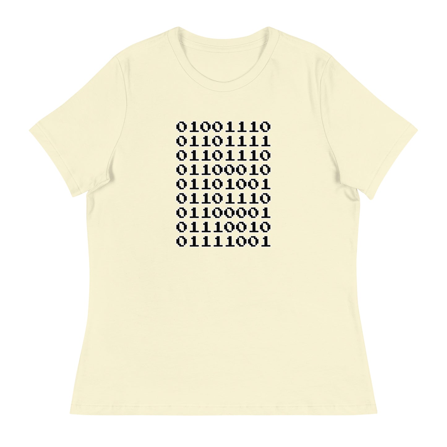 "Nonbinary" in binary - Contoured, Relaxed T-Shirt (B)