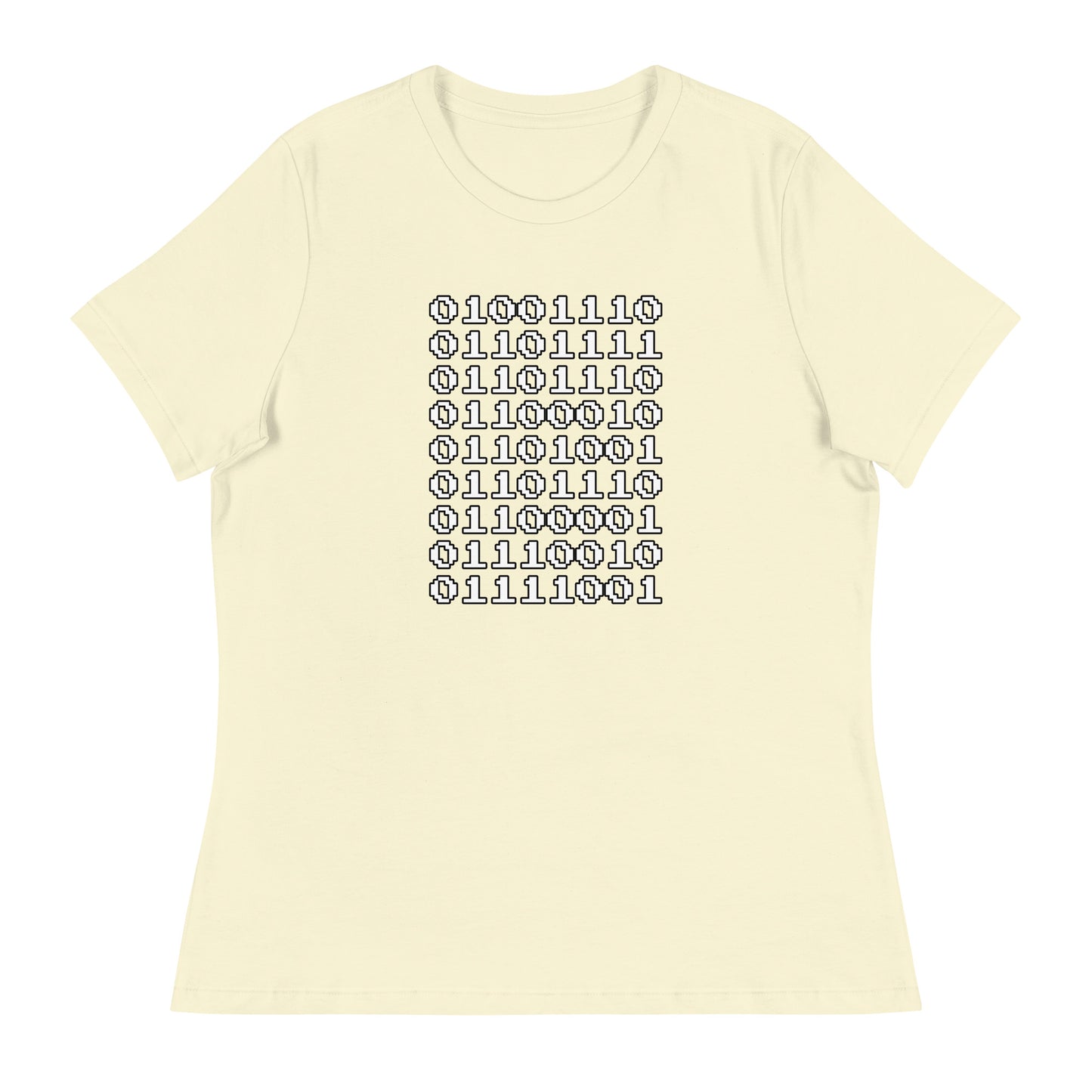 "Nonbinary" in binary - Contoured, Relaxed T-Shirt (W)