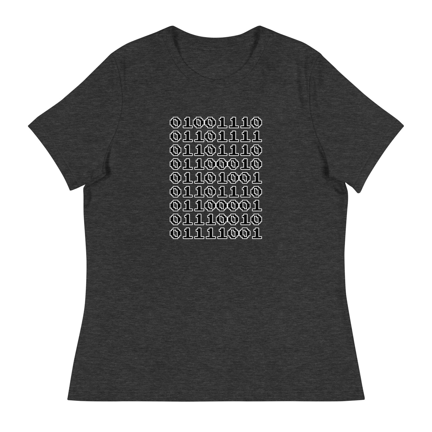 "Nonbinary" in binary - Contoured, Relaxed T-Shirt (B)