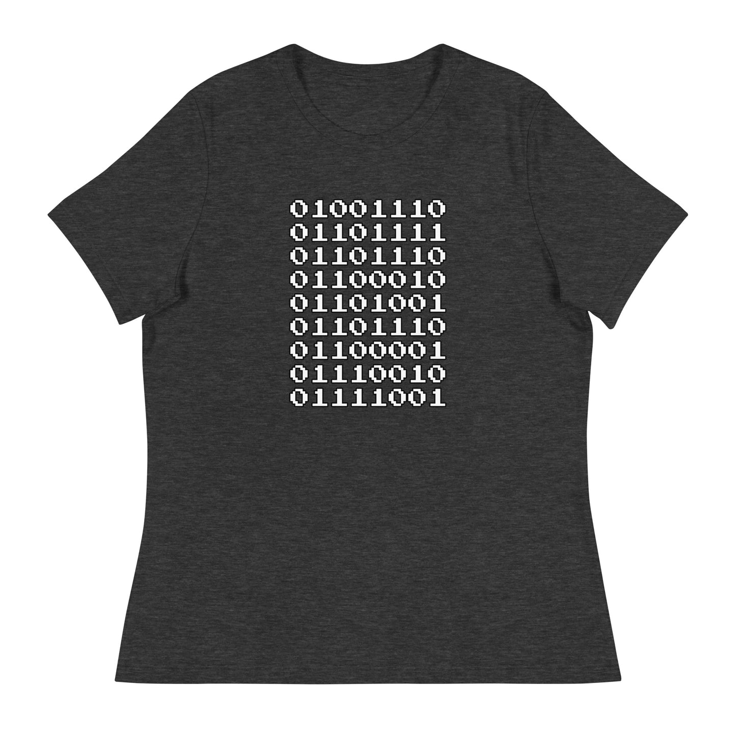 "Nonbinary" in binary - Contoured, Relaxed T-Shirt (W)