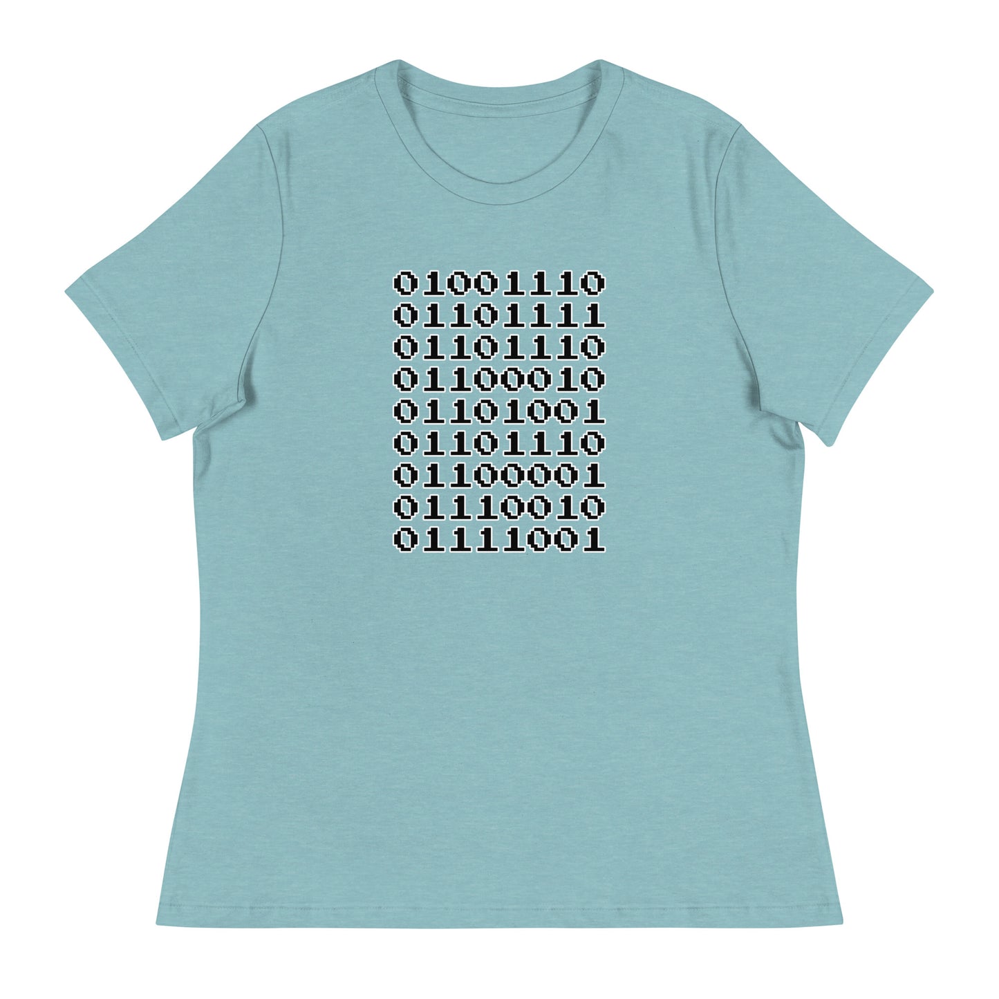 "Nonbinary" in binary - Contoured, Relaxed T-Shirt (B)