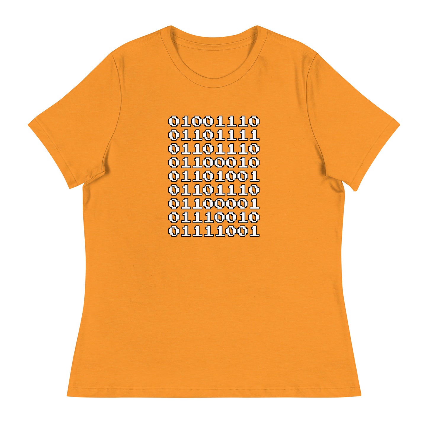 "Nonbinary" in binary - Contoured, Relaxed T-Shirt (W)