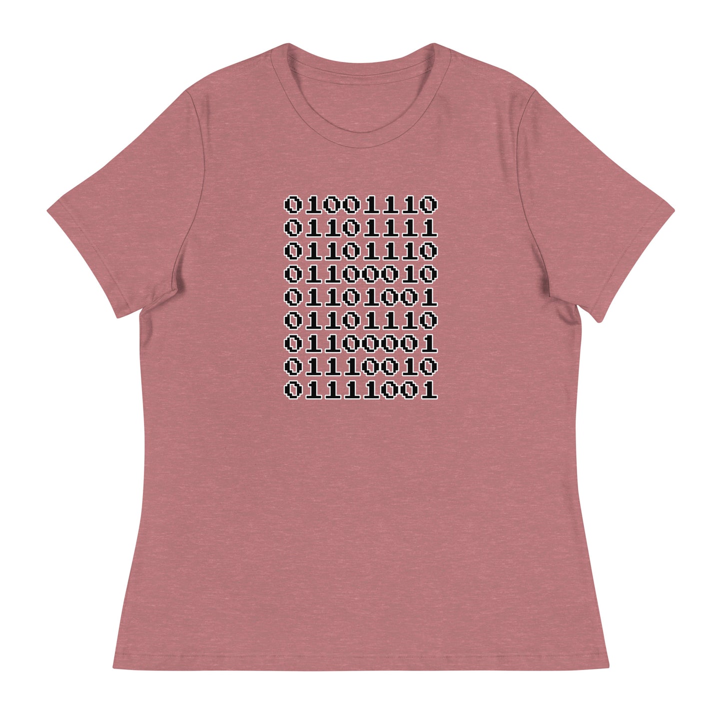 "Nonbinary" in binary - Contoured, Relaxed T-Shirt (B)