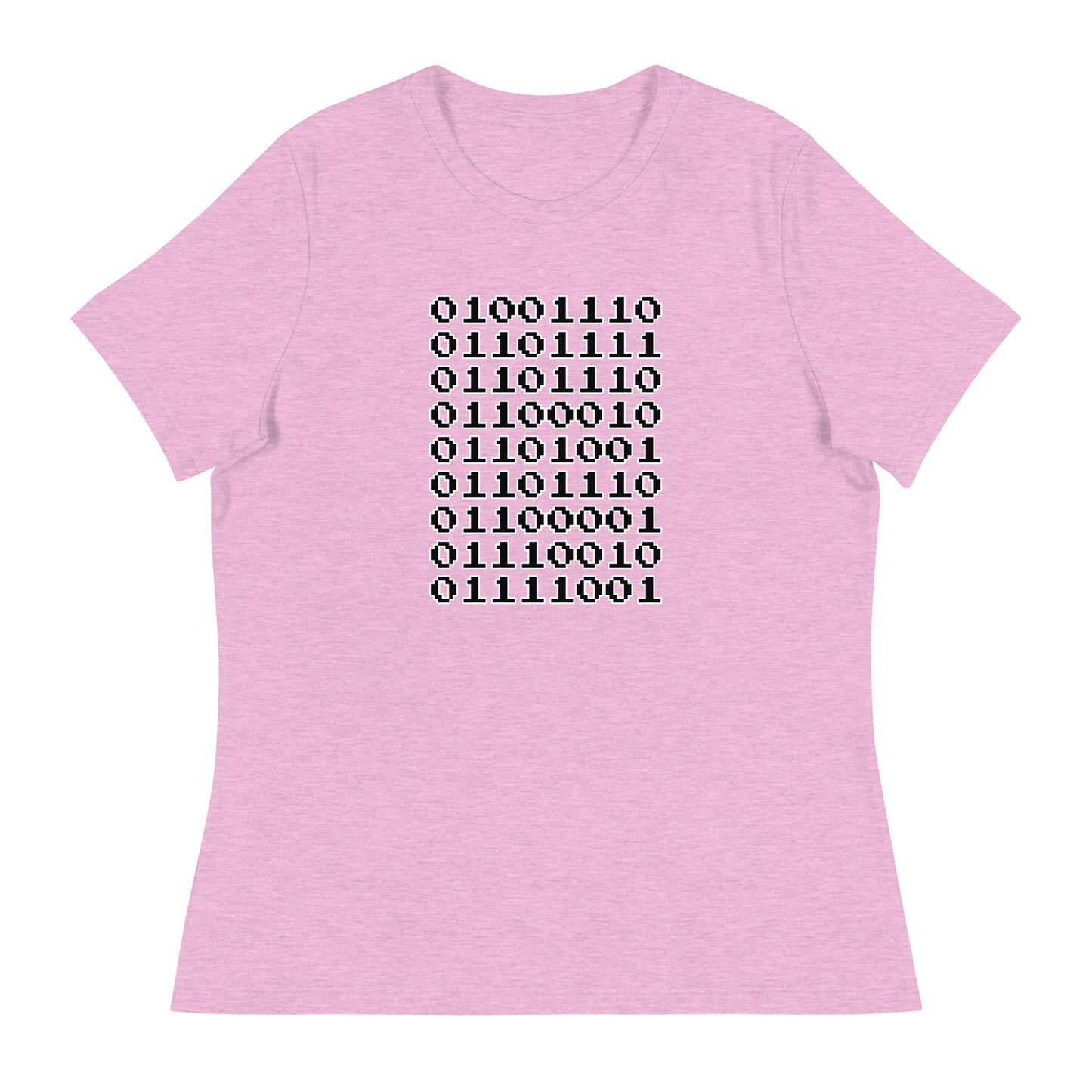 "Nonbinary" in binary - Contoured, Relaxed T-Shirt (B)