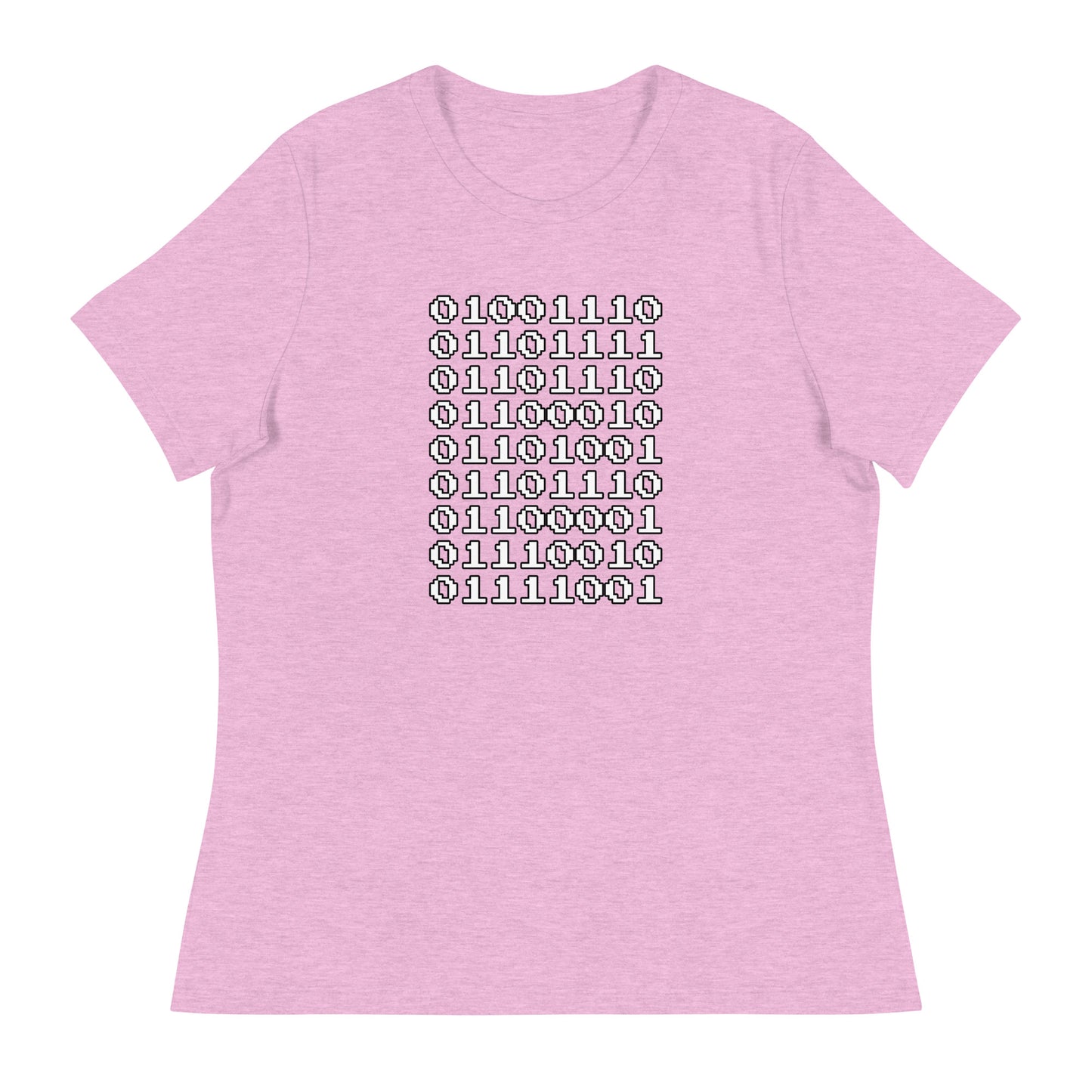 "Nonbinary" in binary - Contoured, Relaxed T-Shirt (W)