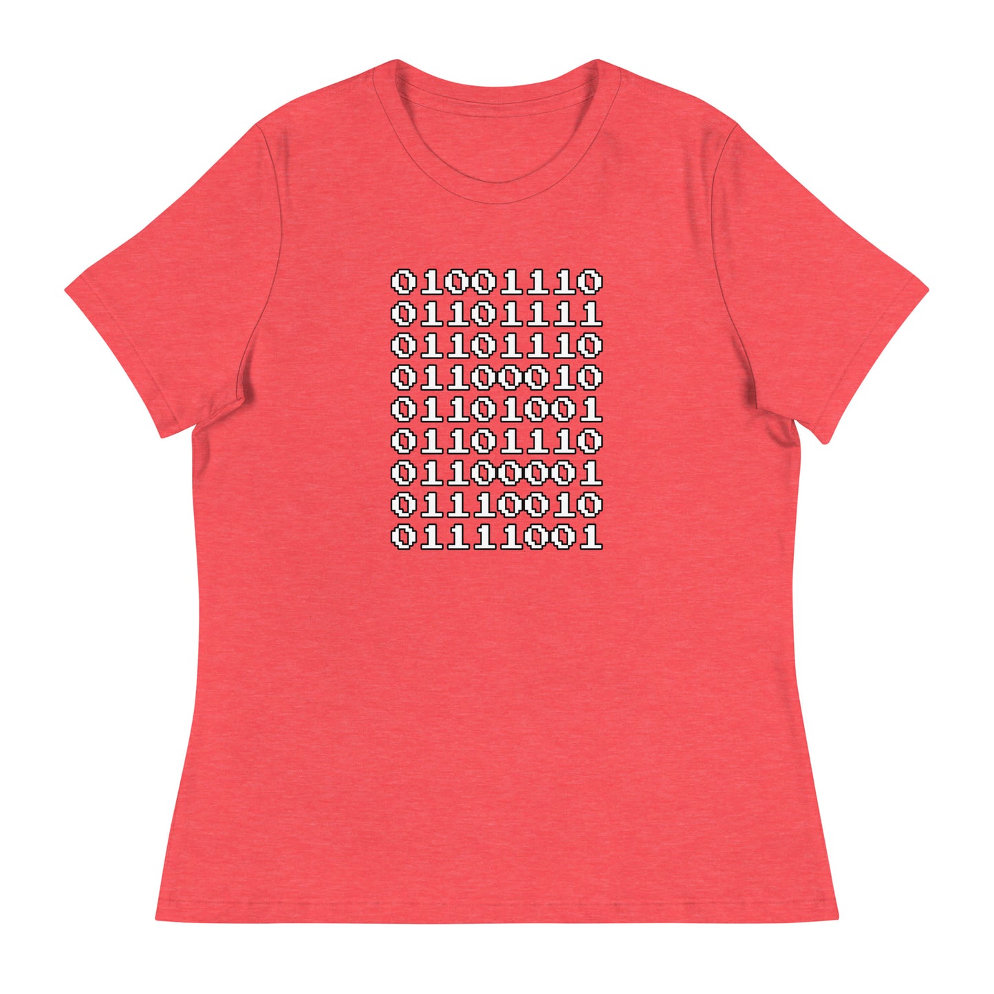 "Nonbinary" in binary - Contoured, Relaxed T-Shirt (W)