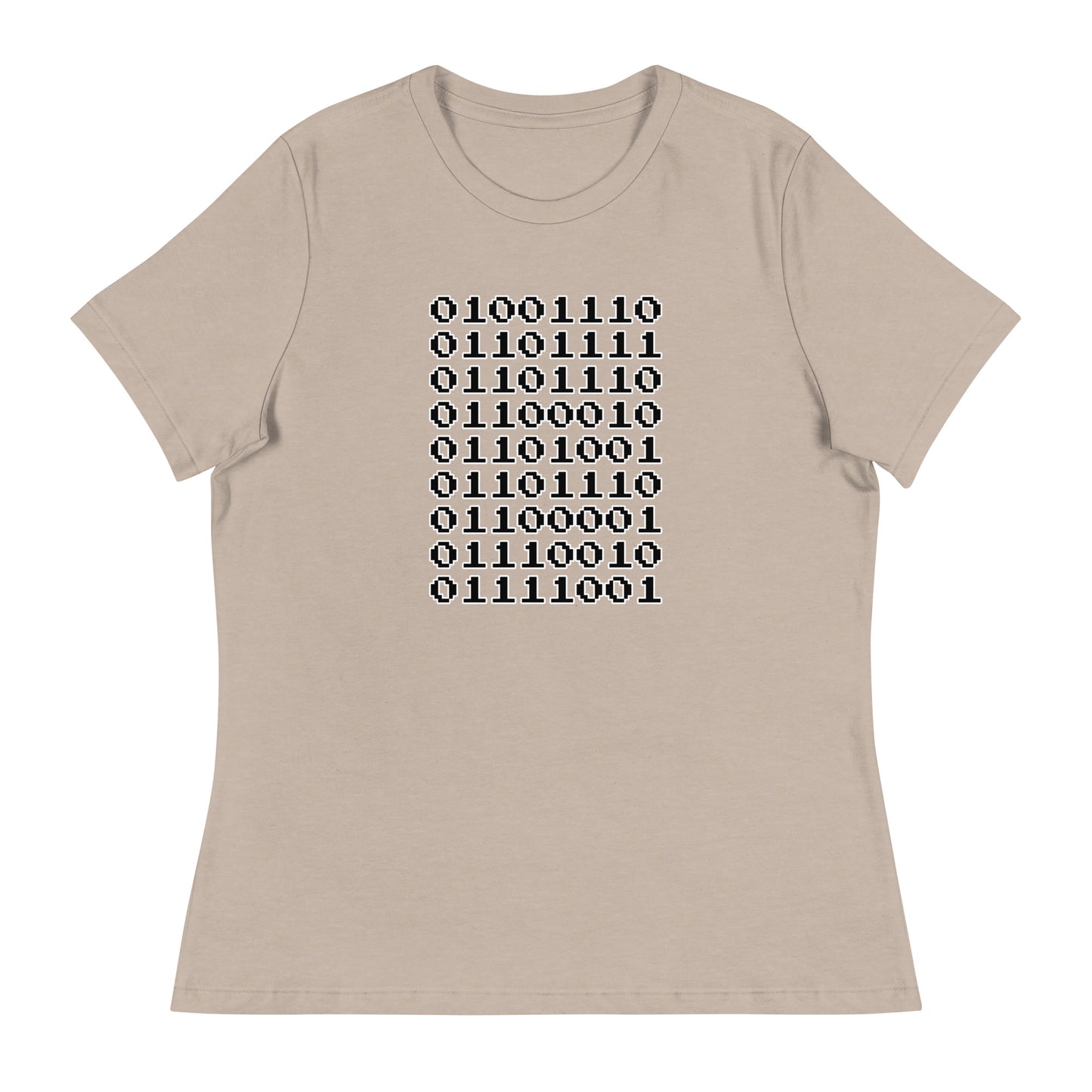 "Nonbinary" in binary - Contoured, Relaxed T-Shirt (B)