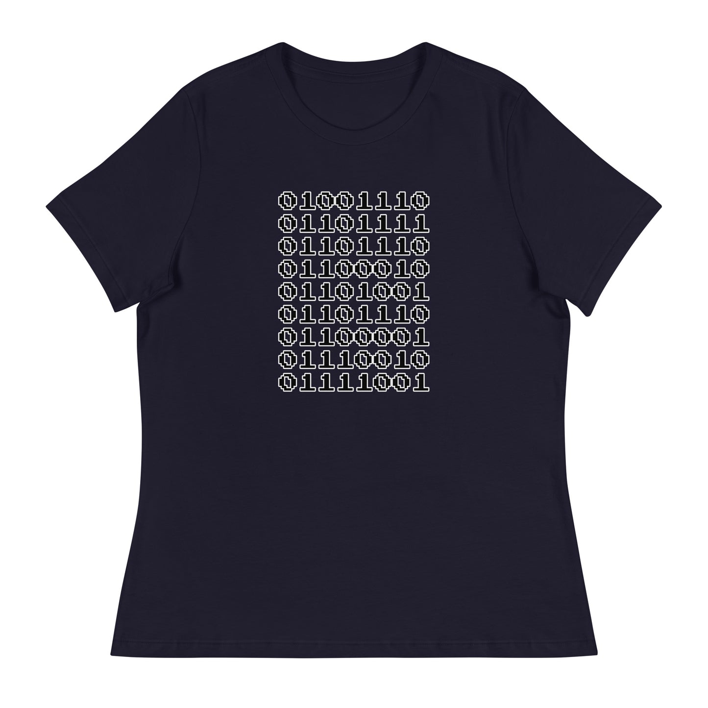 "Nonbinary" in binary - Contoured, Relaxed T-Shirt (B)