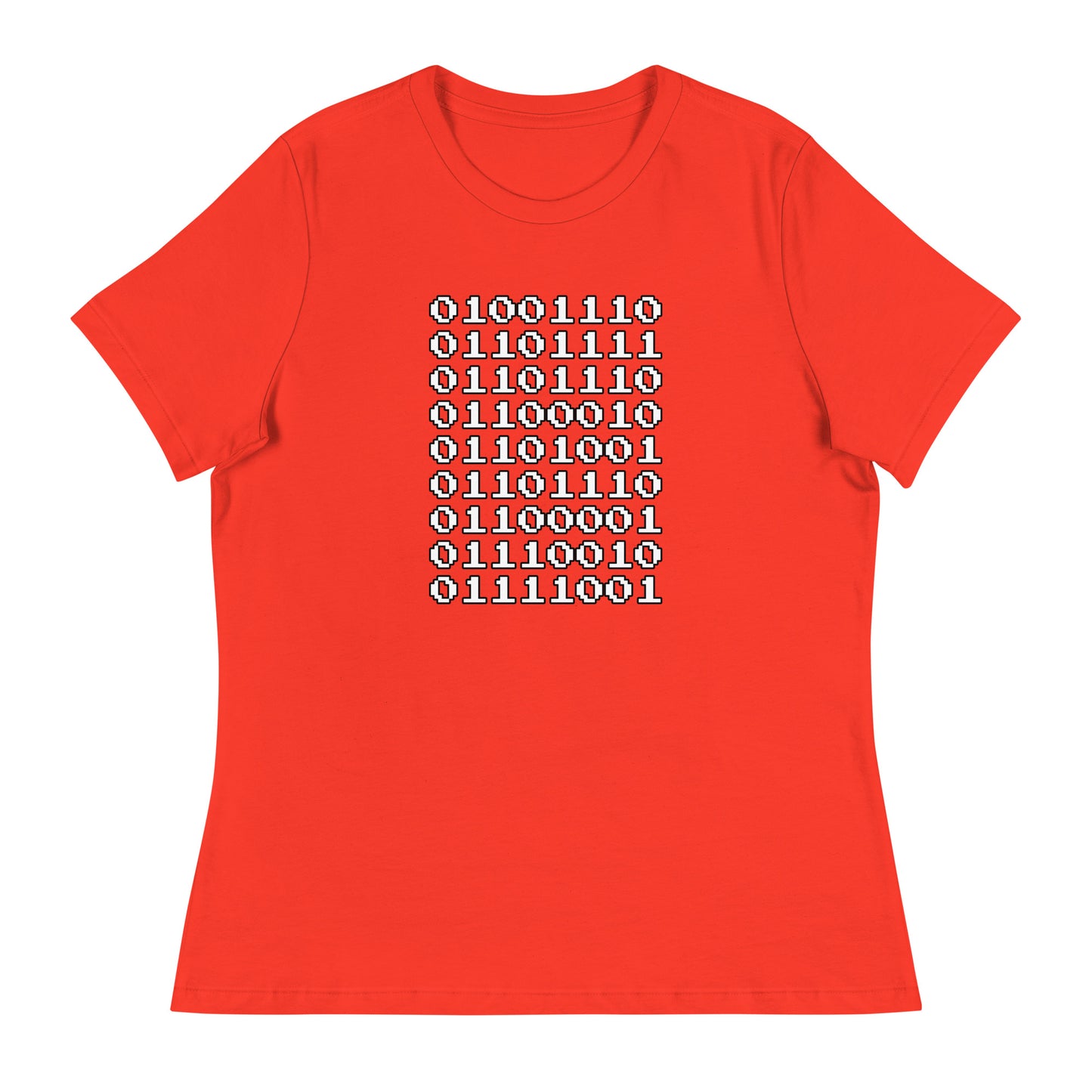 "Nonbinary" in binary - Contoured, Relaxed T-Shirt (W)