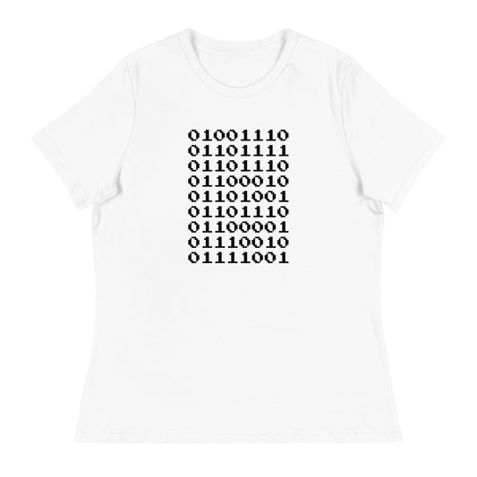 "Nonbinary" in binary - Contoured, Relaxed T-Shirt (B)
